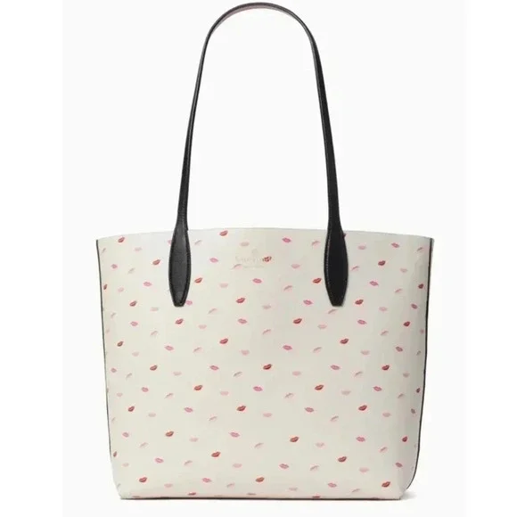 Kate Spade Disney Minnie Mouse Tote Bag with Black Wristlet Pouch Set NWT